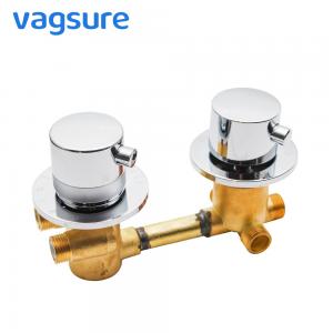 China Distance 12.5CM Bathroom Fixtures And Fittings / 38 Degree Thermostatic Shower Mixer Valve on sale