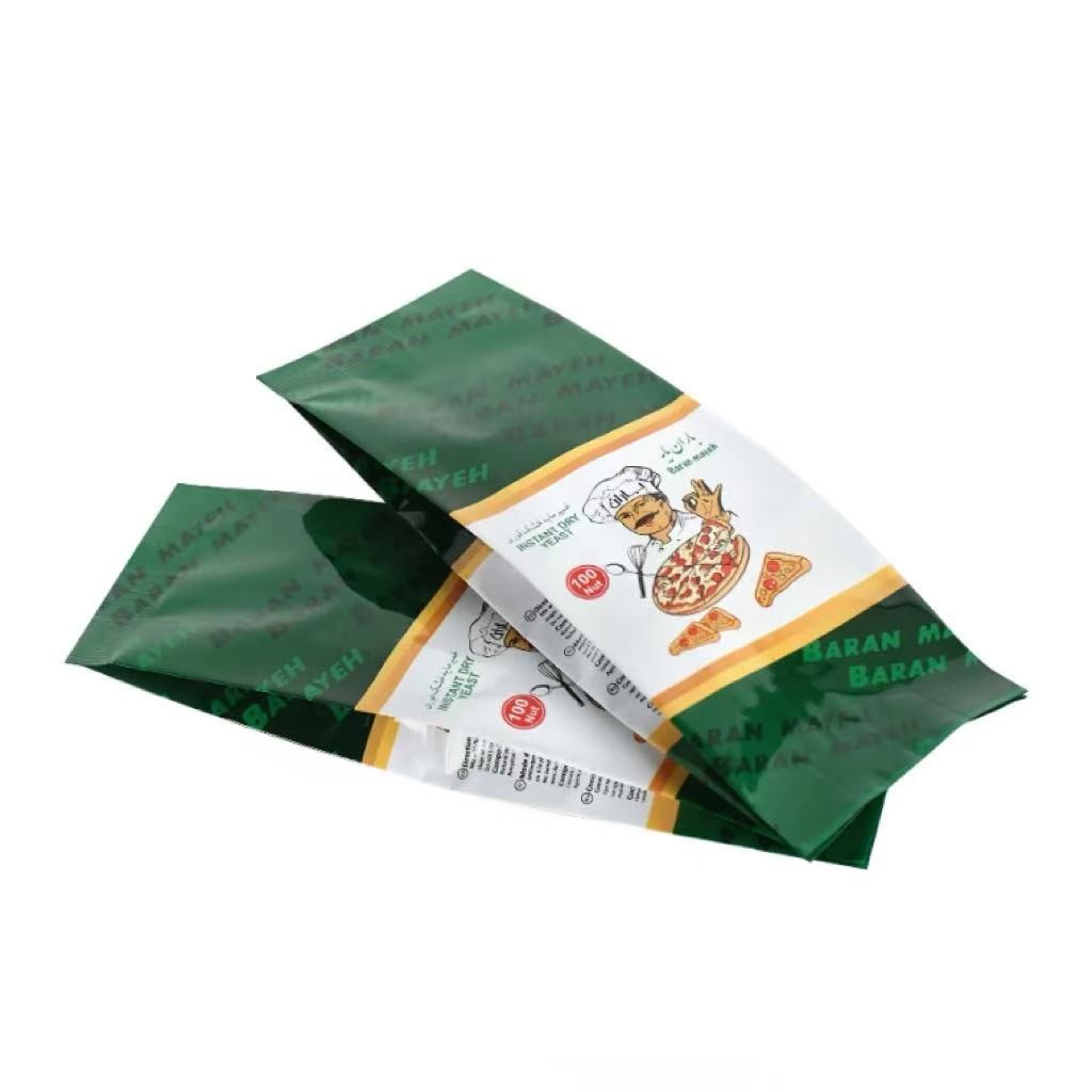 Custom Printed Matte Side Gusset Aluminum Foil Mylar Bag Yeast Food Packaging Plastic Bags