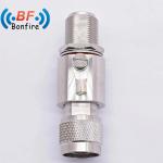 Durable Dual Female Coaxial Cable RF Connector for Indoor/Outdoor Lightning