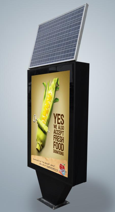 Solar scrolling light box