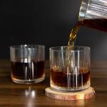 Rotatable Wine Crystal Glass Tumbler Old Fashioned Rocks Bar 370ml ODM