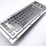 KIOSK IP65/IK07 Industrial Stainless Steel Metal Keyboard With Trackball Over