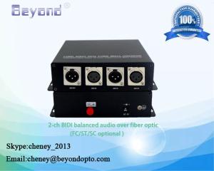 Wholesale professional 2-ch bidi digital balanced audio over fiber optic with XLR,digital audio over fiber converter from china suppliers