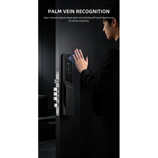Yagu Tuya Remote Smart Locks with Camera 3D Face Recognition Fingerprint Security Fully Automatic Door Entrance Door Smart Locks