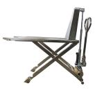 Manual Single Scissor Lift Table 1500kg Stainless Pallet Jack Lifting Height 31