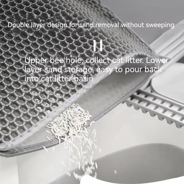 Washable Pet Accessories Double Layer Cat Litter Trapping Mat Waterproof