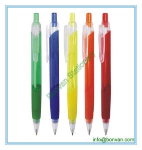Wholesale transparent triangular ball pen,with rubber grip from china suppliers