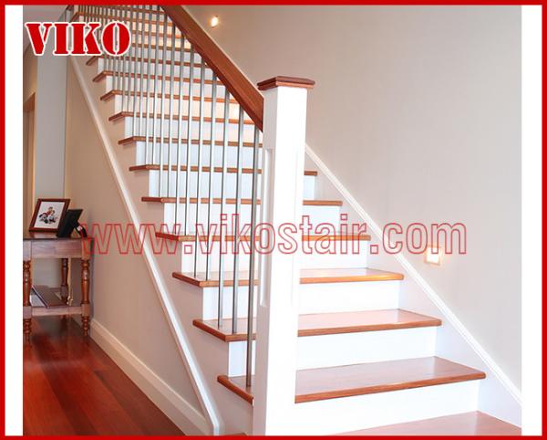 Wrought Iron Staircase VK76S Wrought Iron Handrail Tread Beech ,Railing tempered