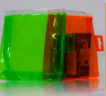 Custom Plastic EVA / PVC Hook Bag Candy Color For Makeup Set Packaging