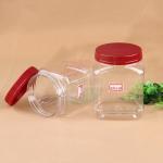 Eco - Friendly 20oz Square Pet Jar For Nuts Packaging 660ml ISO 9001