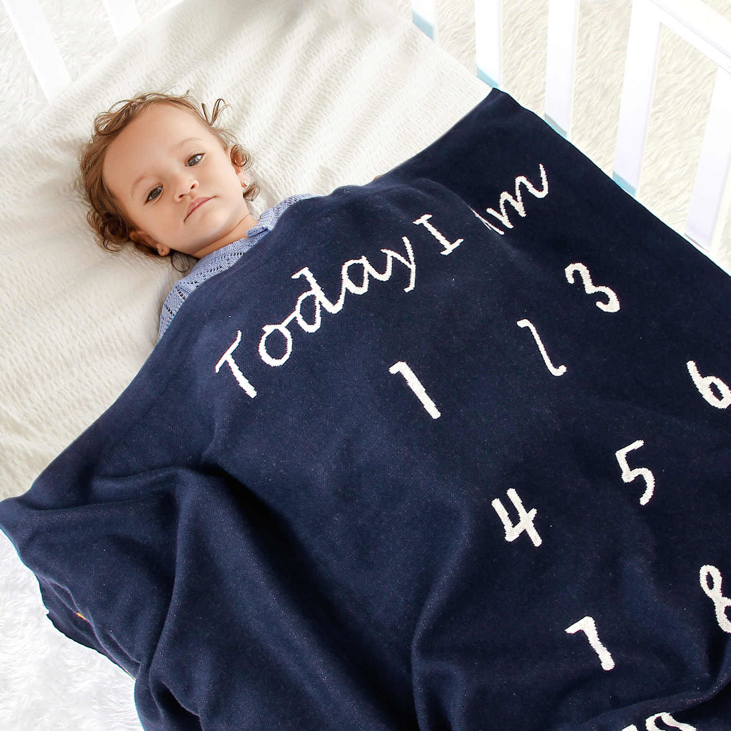 250 GSM Baby Monthly Milestone Blanket Fade less Machine Washable