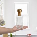 Embossed Electroplated Glass Whiskey Bottle 15cm Height