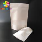 White Kraft Paper Cookies Bags Packaging , Foil Bag Packaging Matte Surface