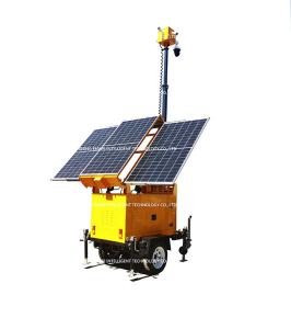 Wholesale Mobile Solar Powered Camera Cctv Trailer Mounted Telescopic Mast Portable Solar Powered Camera Trailer For Public Activity Monitoring from china suppliers