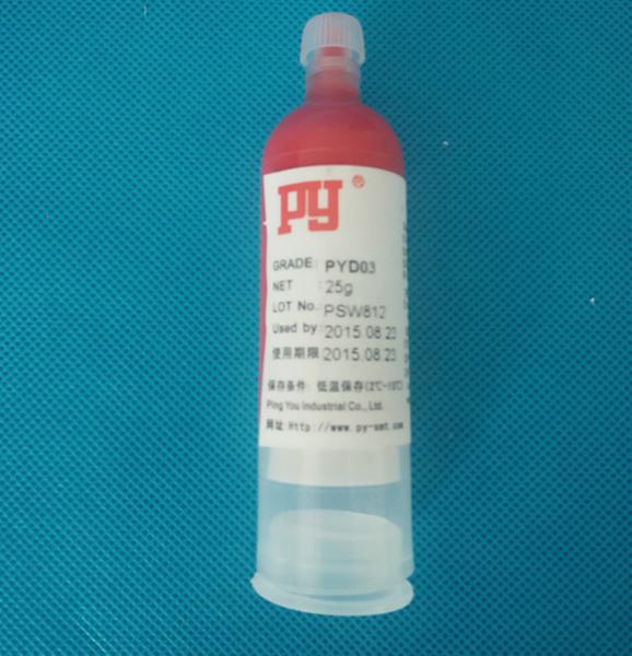 Quality Red Plastic SMT Solder Paste UV Curing Plastic Bonding Adhesives For Posts 30CC for sale