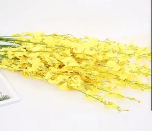 Wholesale Indoor Cattleya Orchids Stems Light Yellow Artificial Silk Flower from china suppliers