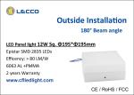 Slim White Flat Panel LED Lights 12W 80 LM / W Beam Angle 180°