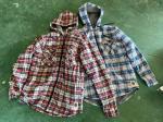 Men's plaid zipper sharpa coats