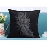Buy cheap Custom Unique Creative Shiny Diamonds Logo Black Soft Velvet Cushion Pillowcase from wholesalers