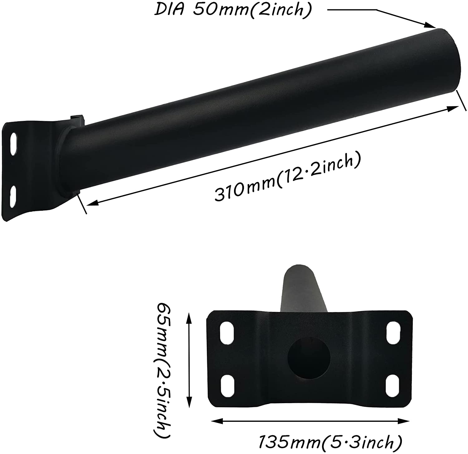 Outdoor Light Fixtures Arm Mounting Bracket for Parking Lot Lights Shoebox Light