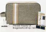 Wholesale Custom Logo Mini Small Blank Black Cotton Canvas Travel Cosmetic Pouch
