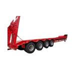 4 Axles 90 Tons Low Bed Semi Trailer For Heavy Machinery