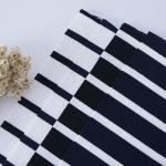 Knit Cotton Striped Material Fabric 175cm Summer Sportswear Skin Friendly