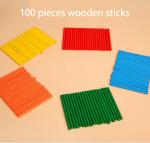 Nontoxic 15cm Montessori Counting Board Wooden Multiplication Board