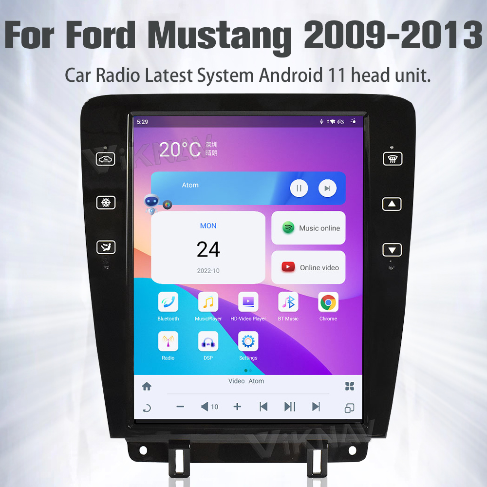 Android 13 Car Radio GPS Navigation For Ford Mustang Multimedia Player 09-13