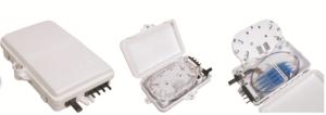 Wholesale Plastic fiber optical distribution box,186X116X40mm,wall-mounted,IP65,4pcs adaptor or 1x4 splitter from china suppliers