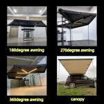 Four Reason Off Road 270 Degree Awning Car Roof Top Side Shelter With CE