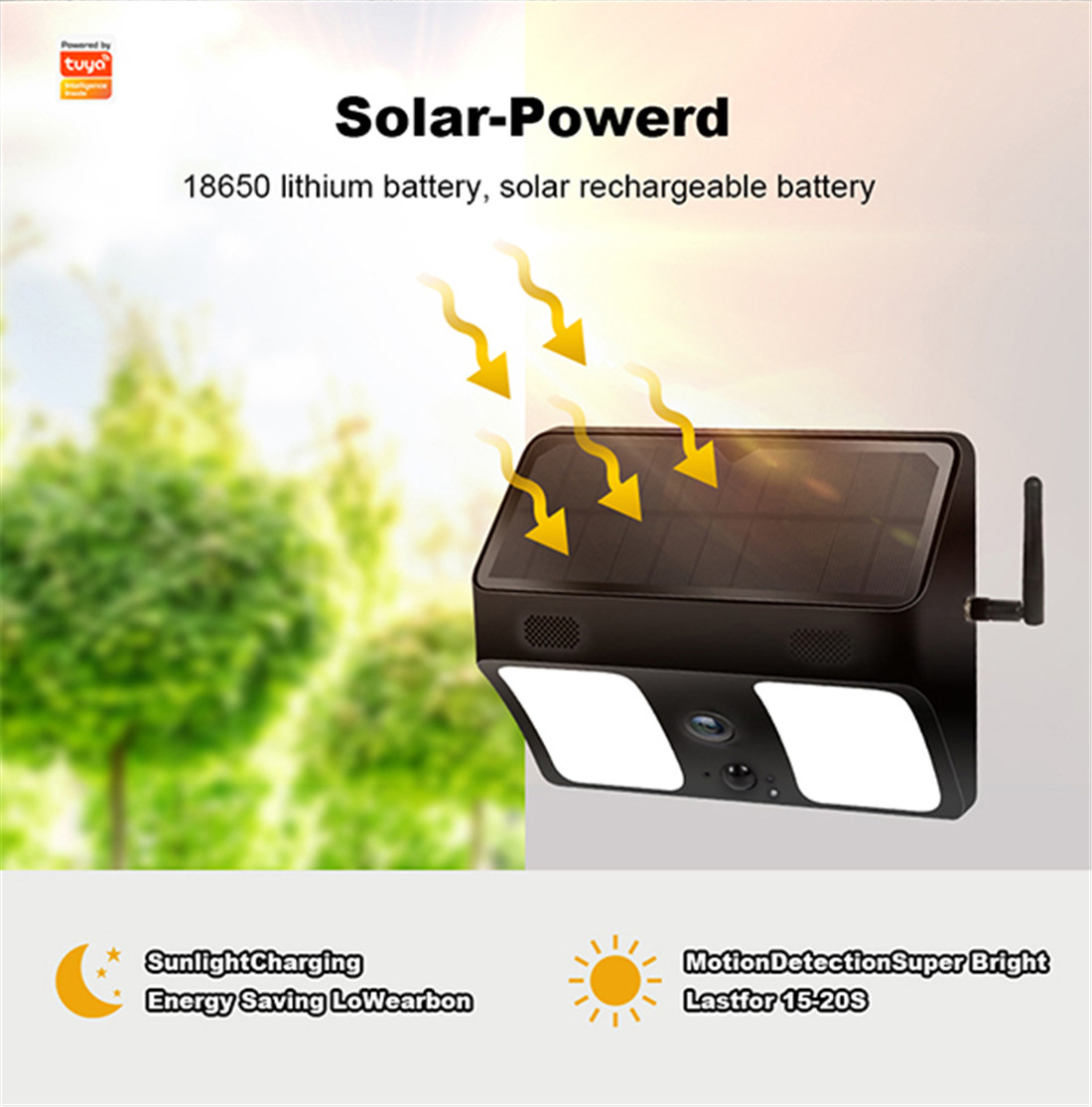 Security Protection PTZ Wifi Camera Outdoor Video Surveillance Smart Tuya Flood Light CCTV Humanoid Trigger