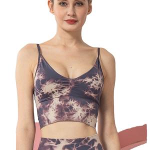 Wholesale Strapless Womens Longline Sports Bra Seamless Multicolor Patterned from china suppliers