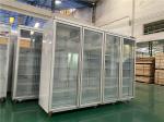With remote system Vertical glass door display showcase supermarket drink