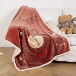 Soft Warm Embossed Polyester Fleece Blanket Anti Pilling 75x150cm
