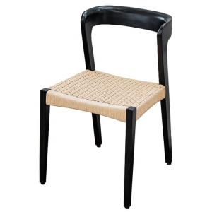 Wholesale Modern Solid Wood Restaurant Chair with Rope Seat and Custom Logo Accepted from china suppliers
