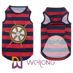 Wholesale Polyester Customized Rubber Print Stripe Pet T Shirt Dog Birthday Shirt from china suppliers
