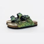 ISO9001 Kids PU Upper EVA Birkenstock Clogs outdoor With glitter color