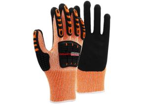 Wholesale Industrial Impact Cut Proof Work Gloves TPR Back Knitted Wrist Cuff from china suppliers