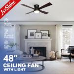 Energy Saving LED Ceiling Fan with Remote Control 3000K/4500K/6000K Color