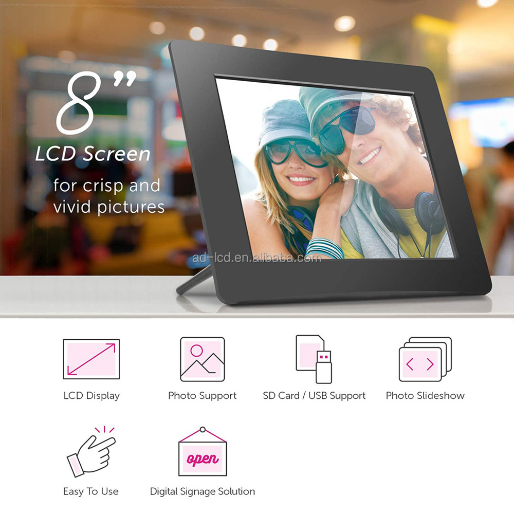 1280*800 Wifi LCD Screen 10 Inch Digital Photo FrameMedia Player For Indoor Desktop Display