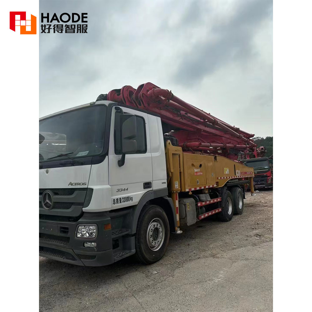 Quality Benz Chassis 49m Sanys Truck-mounted Concrete Pump Boom Placer