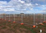 Construction Site Removable 2.1m High Temporary Metal Fencing Panels Hot Dip