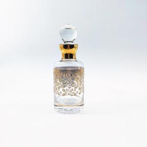 Wholesale Glass Arab Perfume Bottle Floral Pattern Round Perfume Bottle lightweight from china suppliers