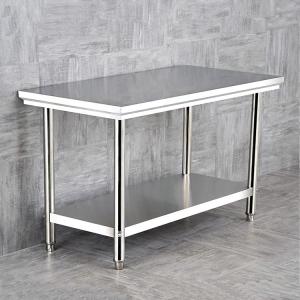 Wholesale Silver Hotel Buffet Food Equipment Stainless Steel Work Table 1.2/1.5/1.8M for Kitchen from china suppliers