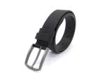 Mens Genuine Leather Dress Belt Pin Buckle Litchi Pattern Cowskin Jeans Strap