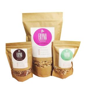 Wholesale Biodegradable Resealable Food Packaging With Window Kraft Paper Stand Up Pouch from china suppliers