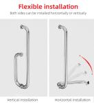 Single Sided Shower Door Handle Villa Door Window Handle for Hotel Glass Sliding