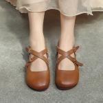 HZM015 Women'S Shoes Autumn And Winter New Style Genuine Leather Thick Heel