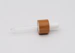 Bamboo Essential Oil Dropper With White Silicone Teat For Essential Oil Bottle